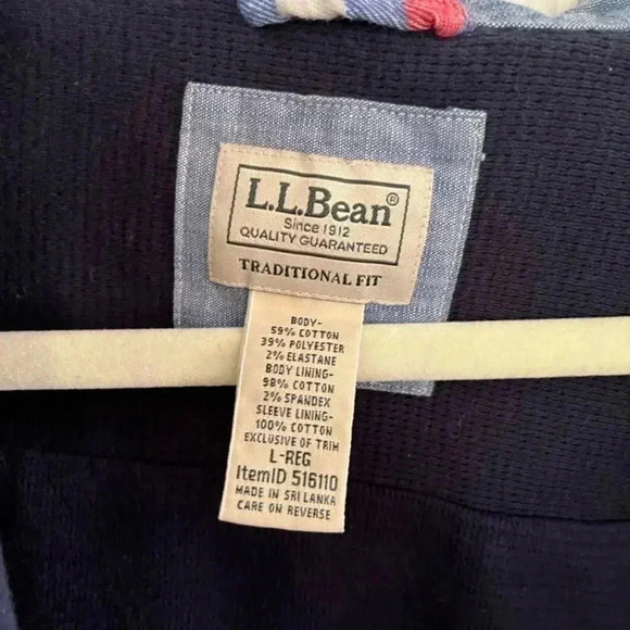 L.L.Bean Fleece-lined flannel shirt NWOT Size L - Picture 3 of 6